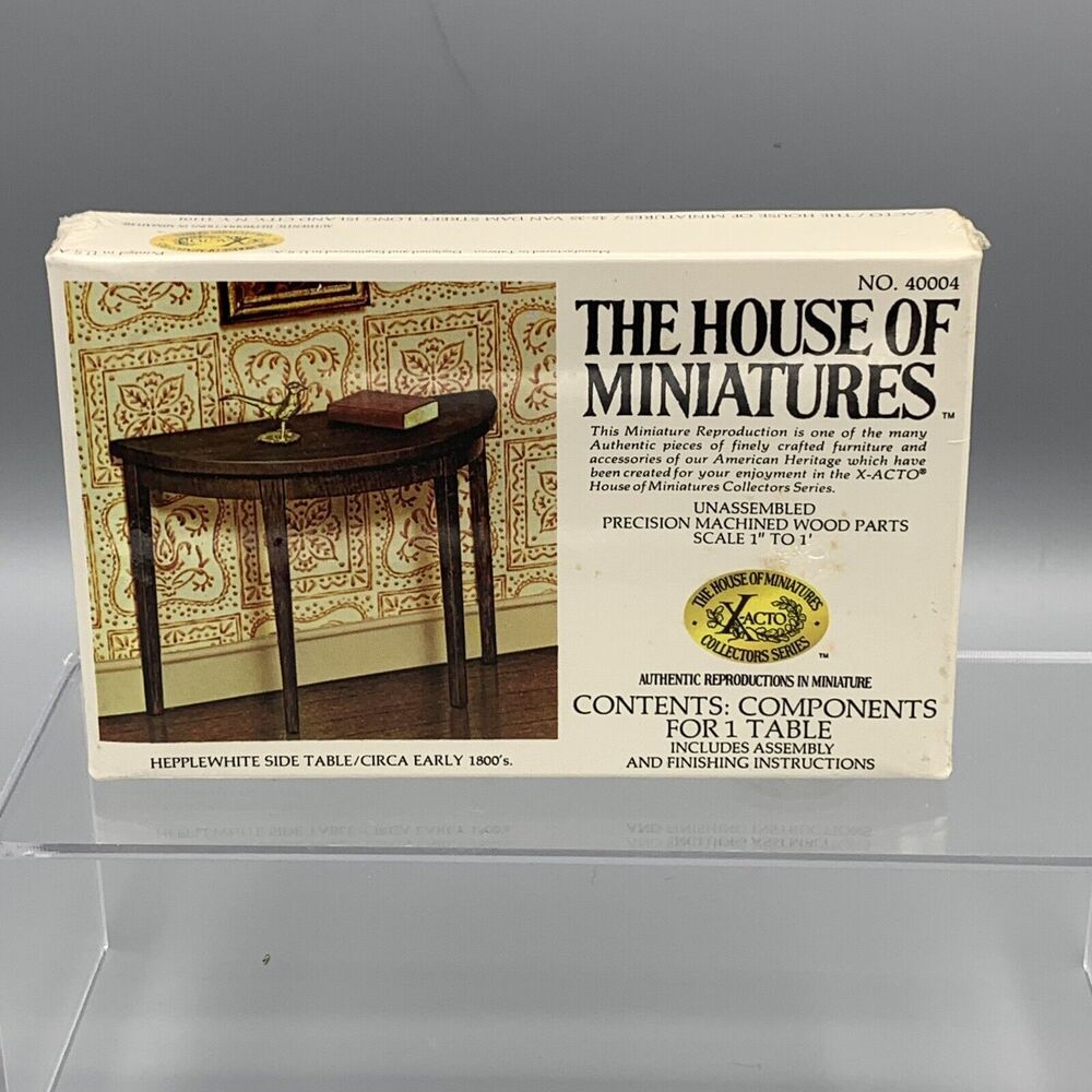 The House of Miniatures Side Table Dollhouse Kit 40004 X-ACTO Sealed NOS